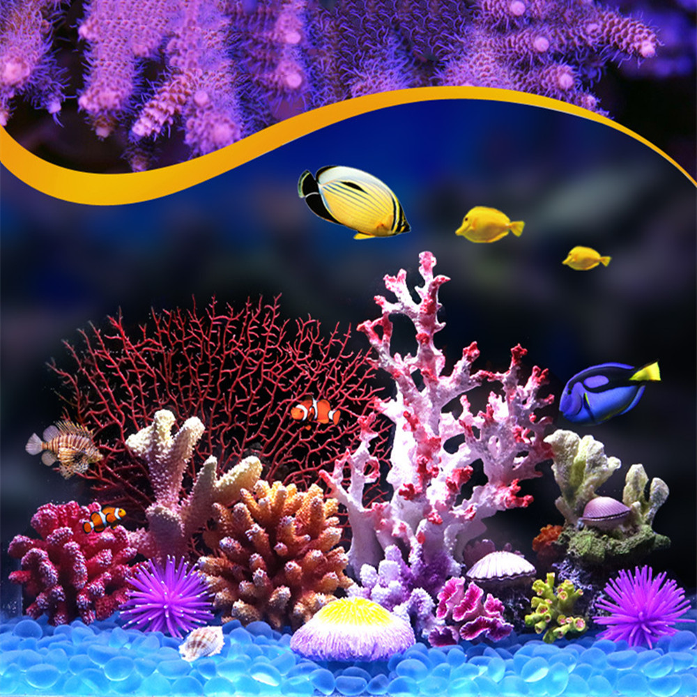Aquarium Fish Discus - New Artificial Resin Coral Reef Aquarium