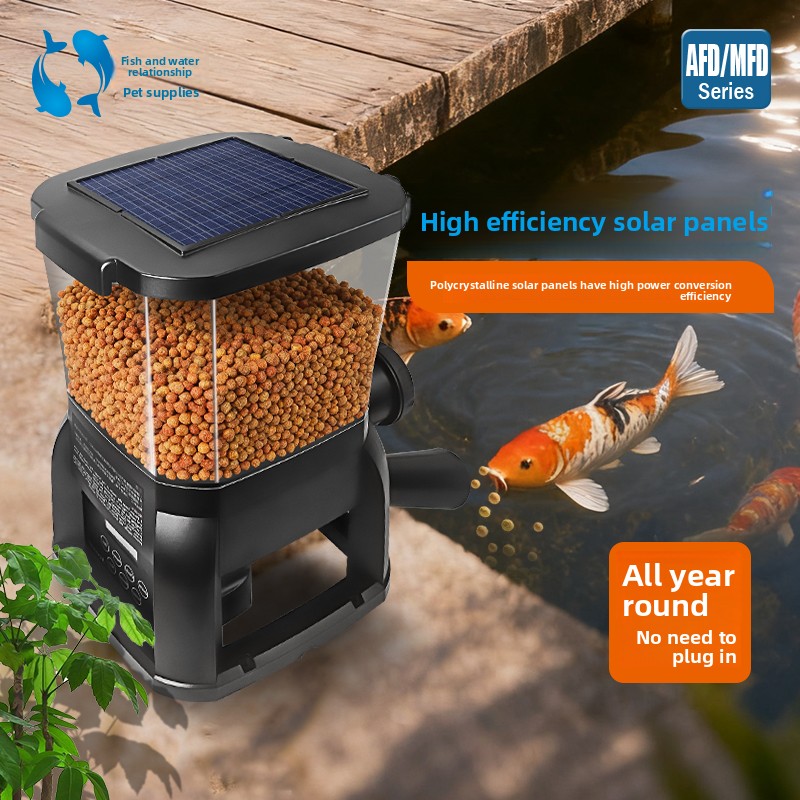 Aquarium Fish Feeder Automatic - jebao solar koi pond outdoor fish