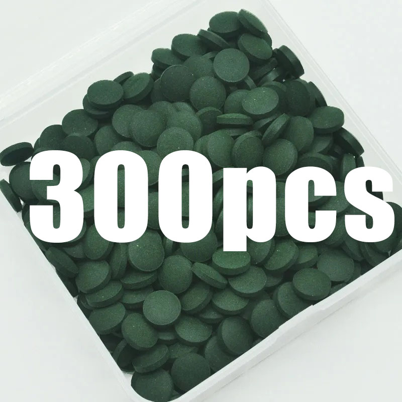 Aquarium Fish Food - 50-300Pcs High Purity Spirulina Tablets Spiral