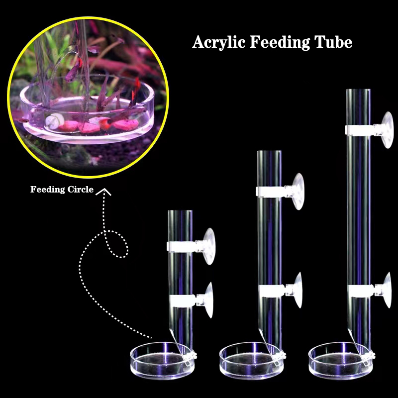 Aquarium Fish Food - 1Pcs Acrylic Aquarium Feeder Tube Dish