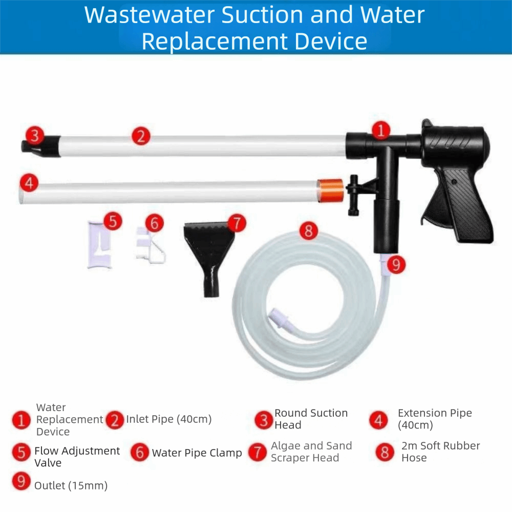 Semi-Automatic Aquarium Water  - đánh giá và giá Gravel Vacuum Cleaner